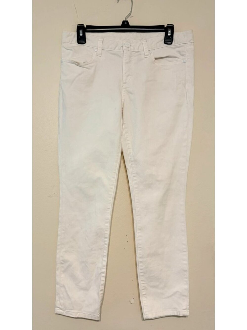Women's Tory Burch White Cropped Skinny Jeans Size 28 26" Inseam